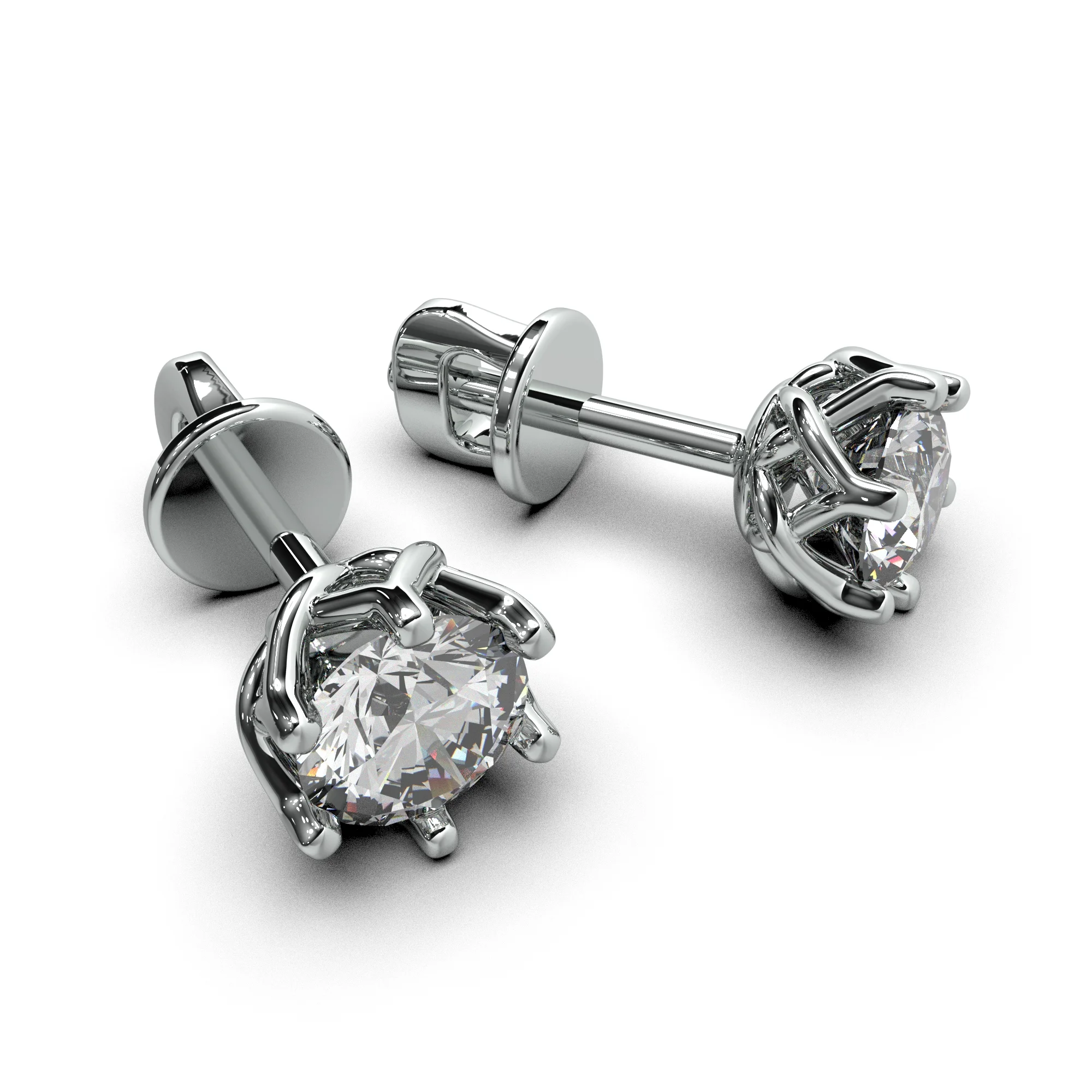 Earrings with diamonds 5mm — view 3