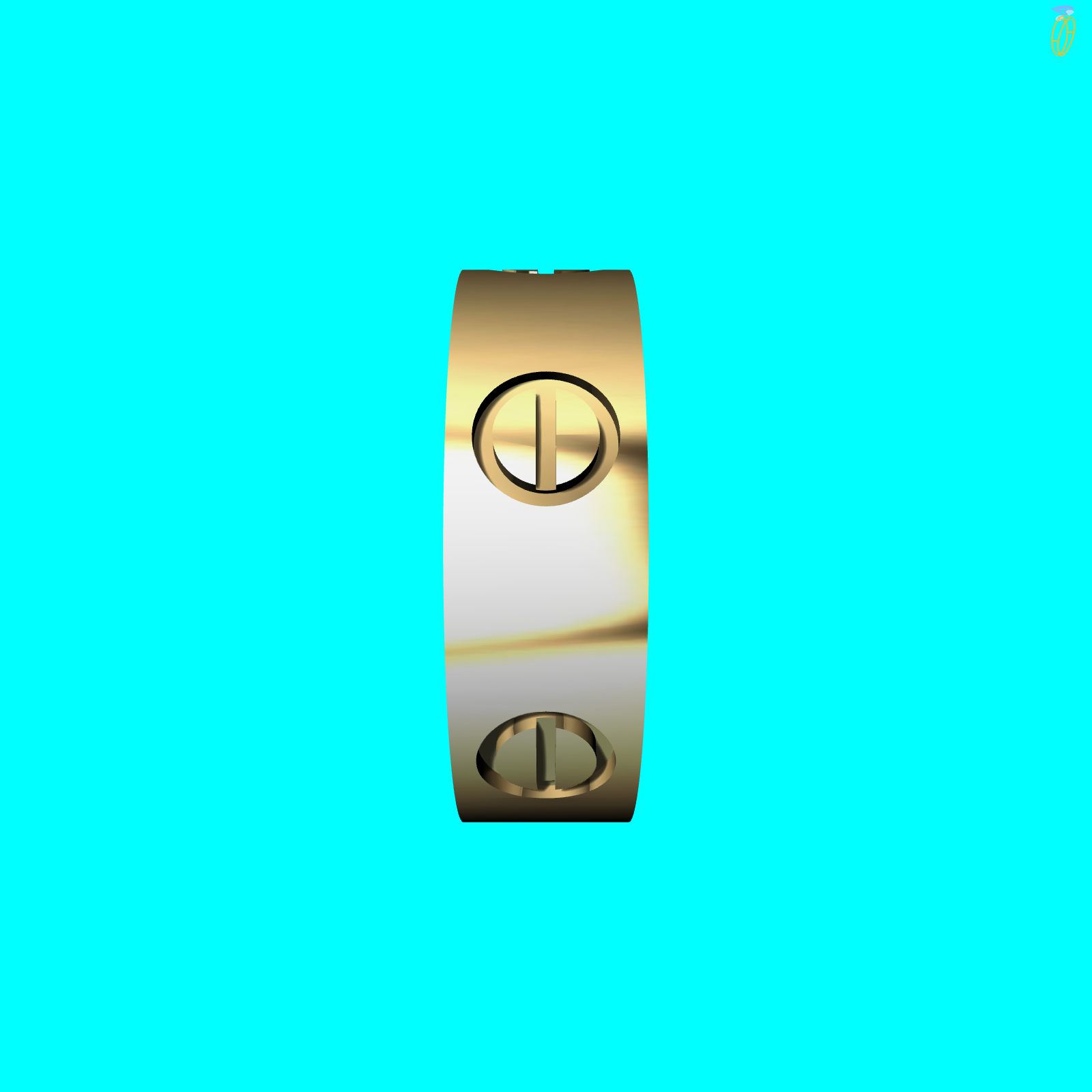 Plain Band Engraved Flat Profile Ring — view 6