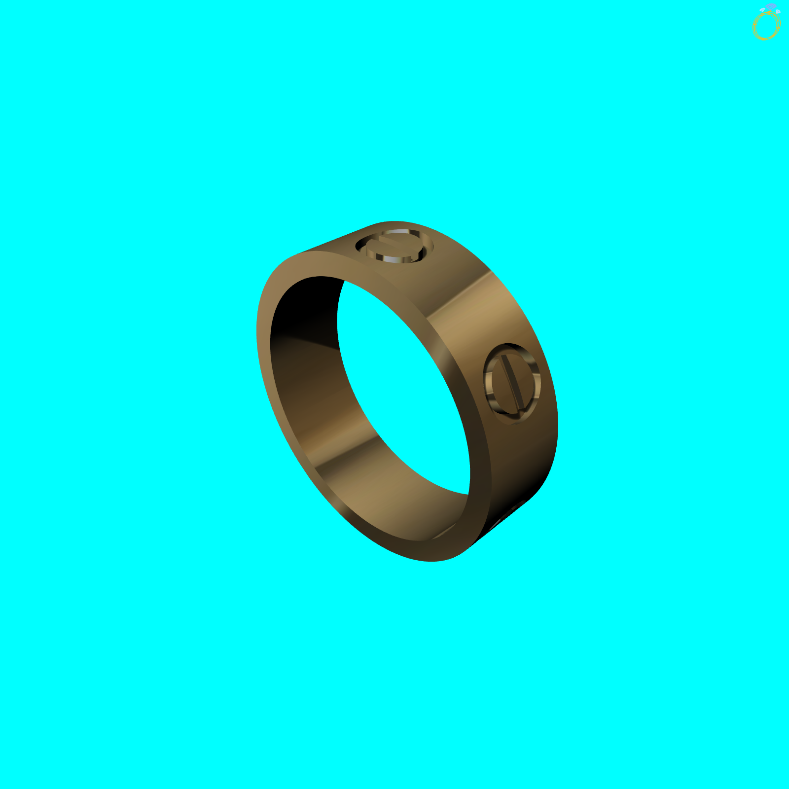 Plain Band Engraved Flat Profile Ring — view 8