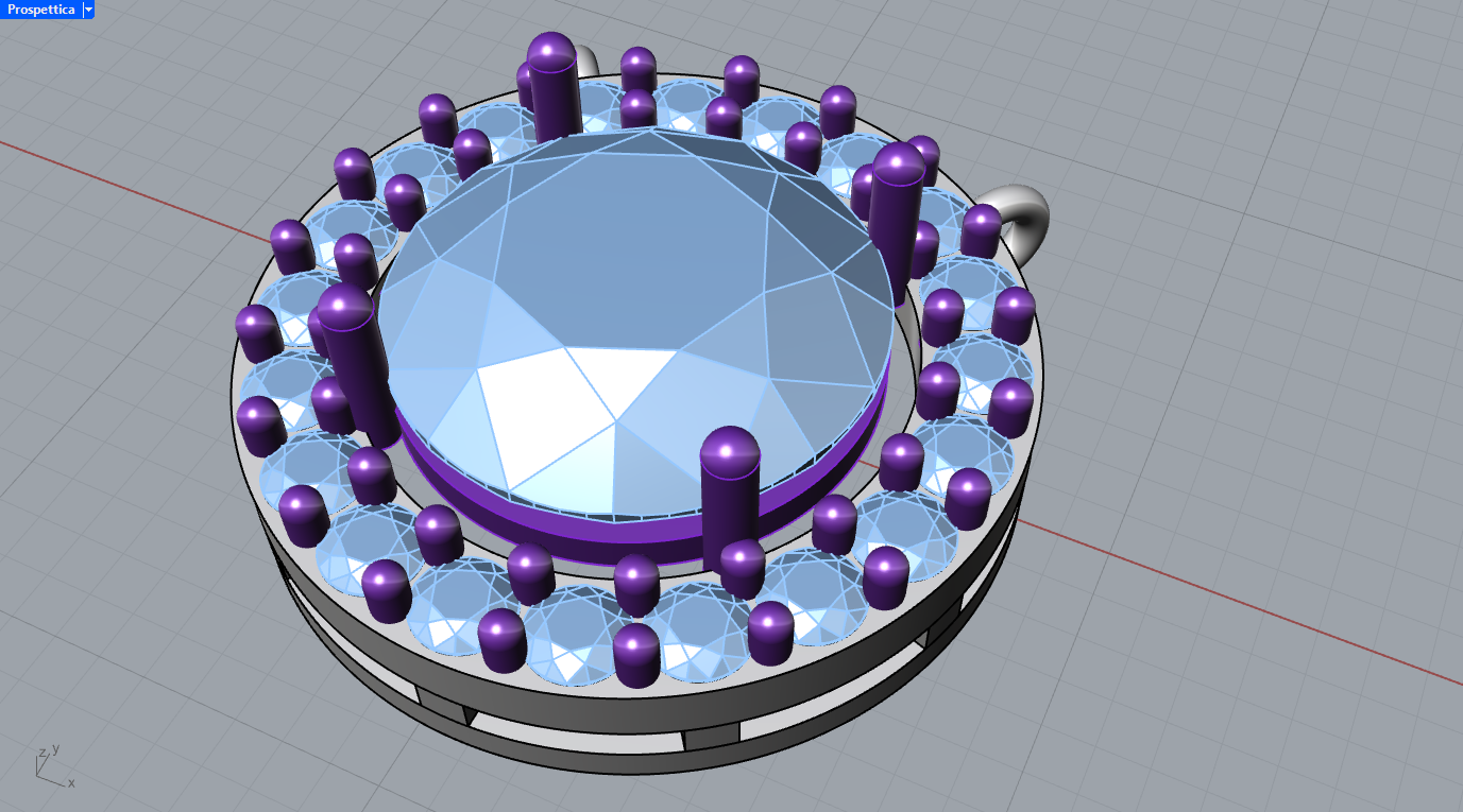 Round halo pendant — view 5