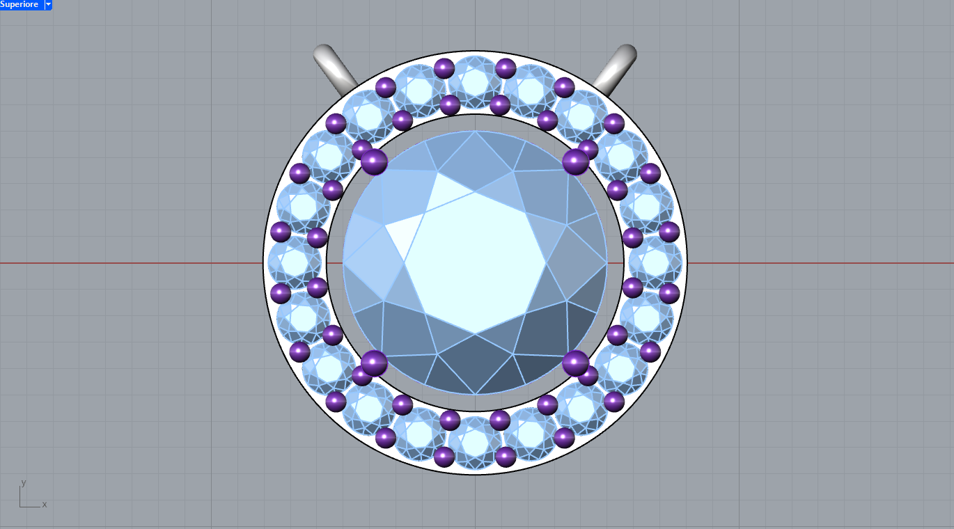 Round halo pendant — view 4