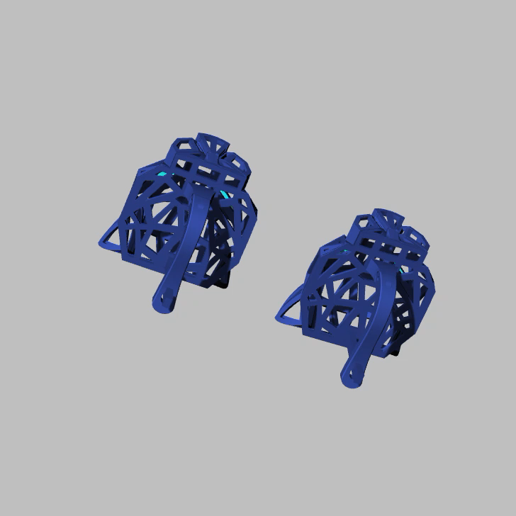Panther Head Marquise Bezel Earrings — view 7