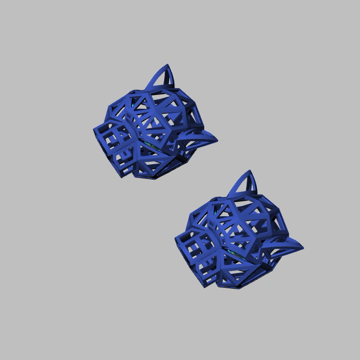 Panther Head Marquise Bezel Earrings — view 6