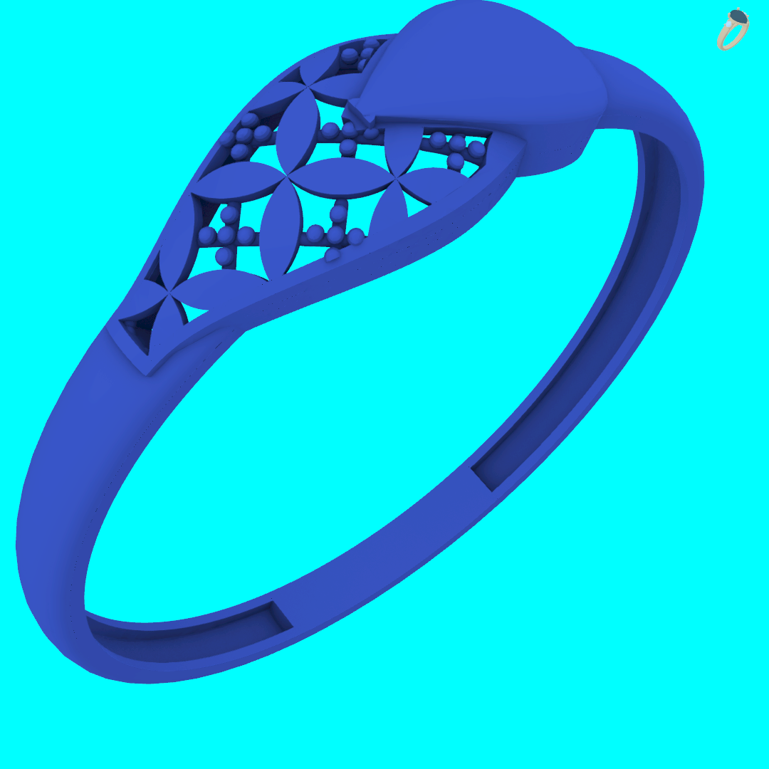 Openwork Quatrefoil Lattice Band Ring — view 2
