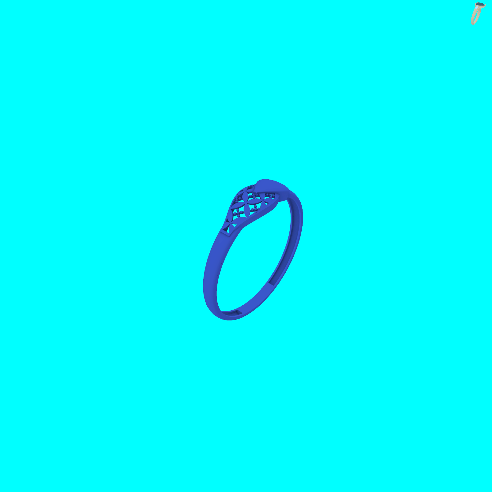 Openwork Quatrefoil Lattice Band Ring — view 5