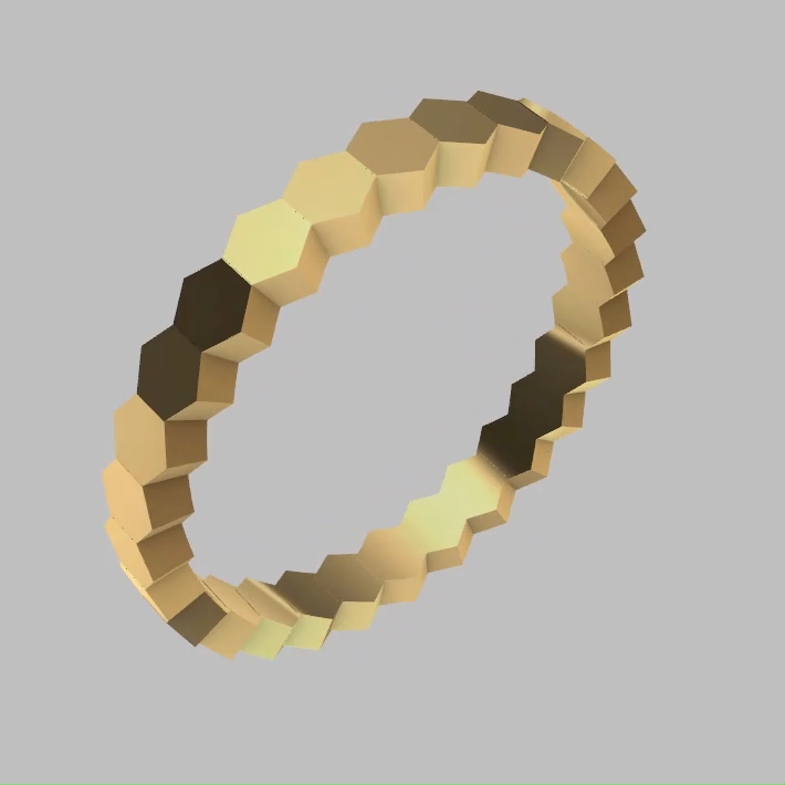 Geometric Honeycomb Hexagon Eternity Ring — view 6