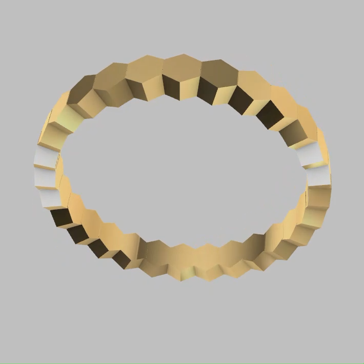 Geometric Honeycomb Hexagon Eternity Ring — view 8