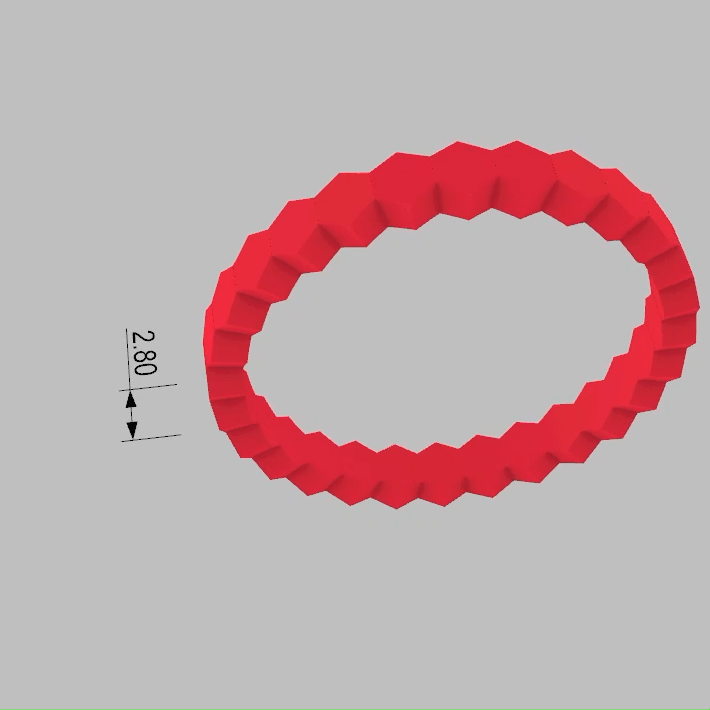Geometric Honeycomb Hexagon Eternity Ring — view 2
