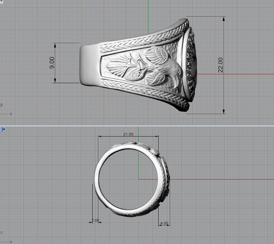 Viking Yggdrasil Tree of Life Ring with Odin's Ravens — view 7