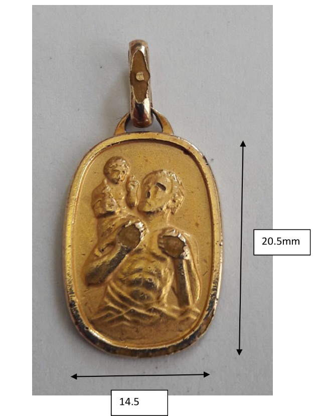 St. Christopher Traveler's Protection Pendant — view 2