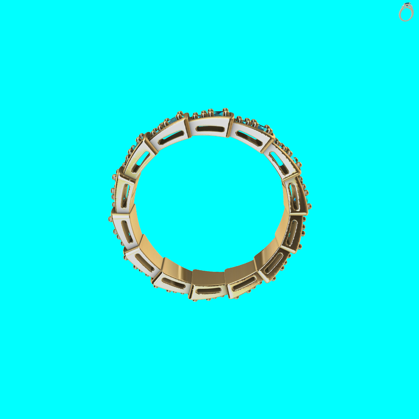 Eternity Band Alternating Stones — view 6
