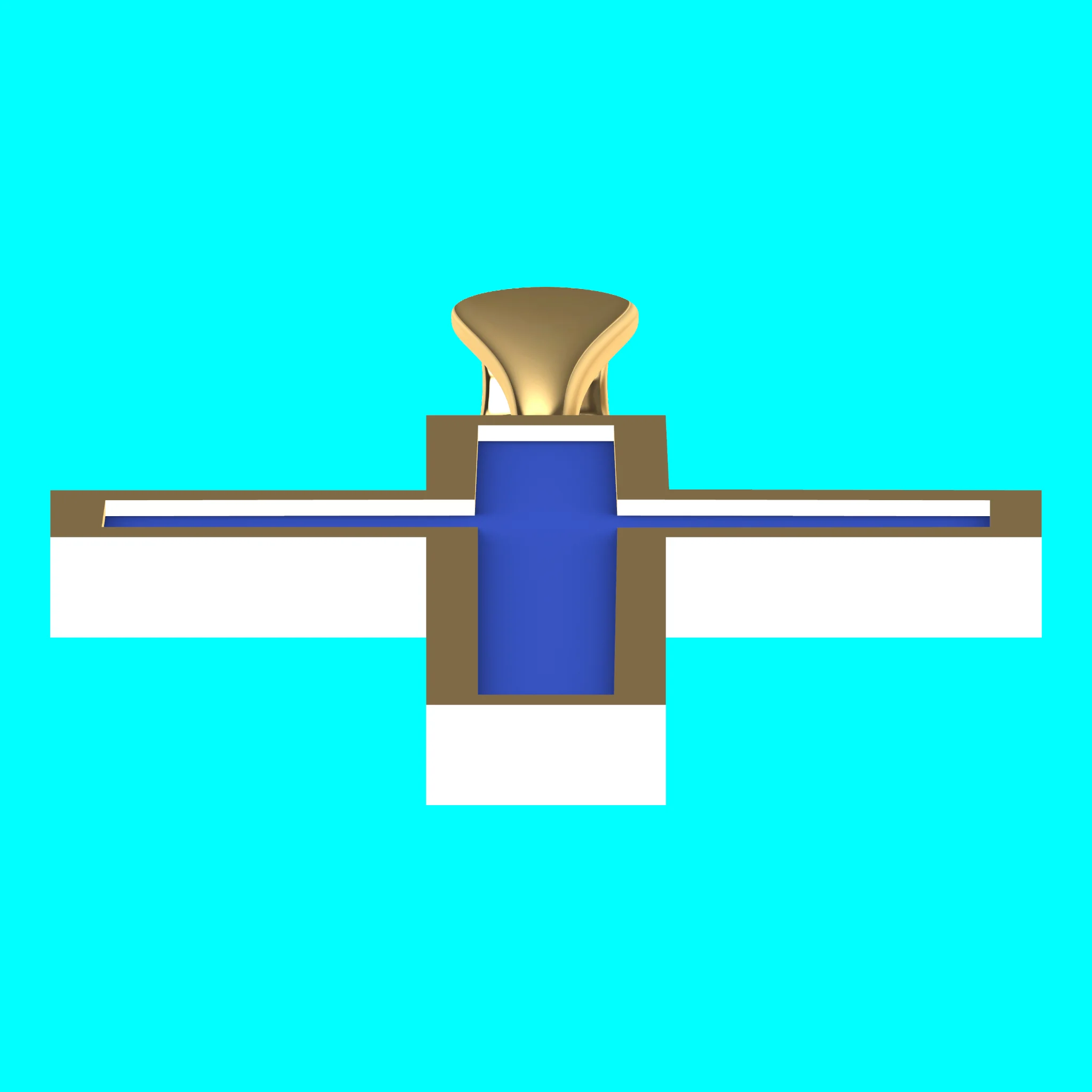 Framed Straight Bar Cross Pendant — view 3