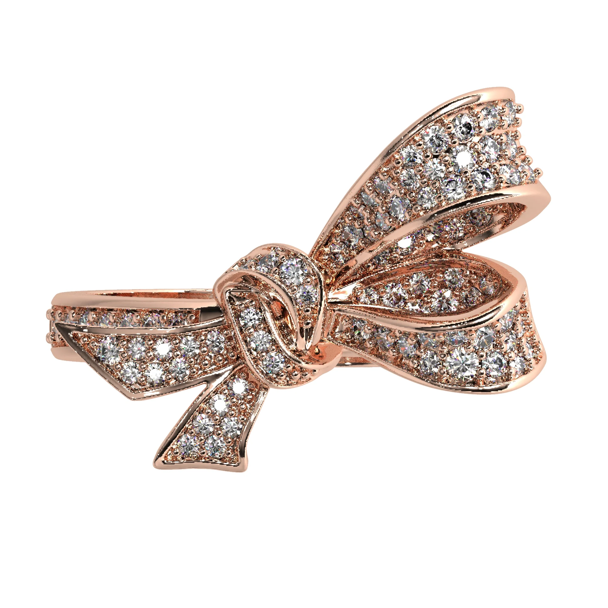 Jewelry Bow Ring with diamonds stile Graff — view 4