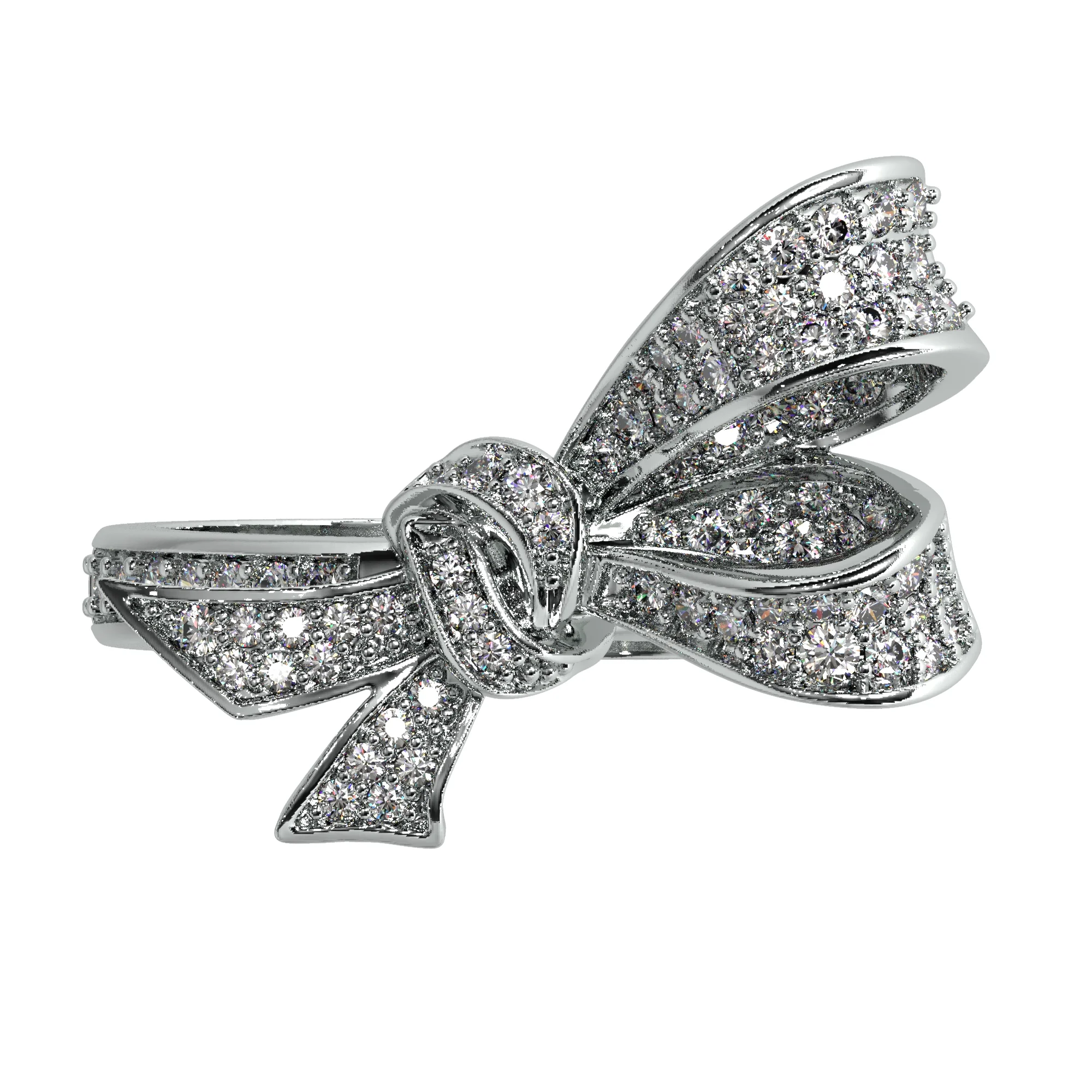 Jewelry Bow Ring with diamonds stile Graff — view 6