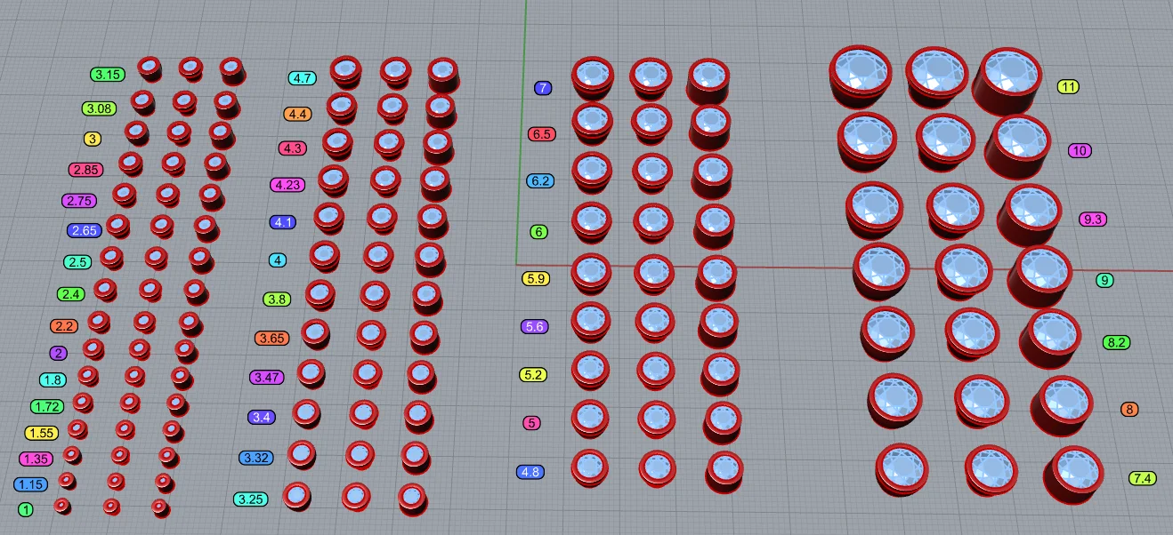 Round Bezel Library - 132 Precision CAD Bezels for Jewelry — view 2