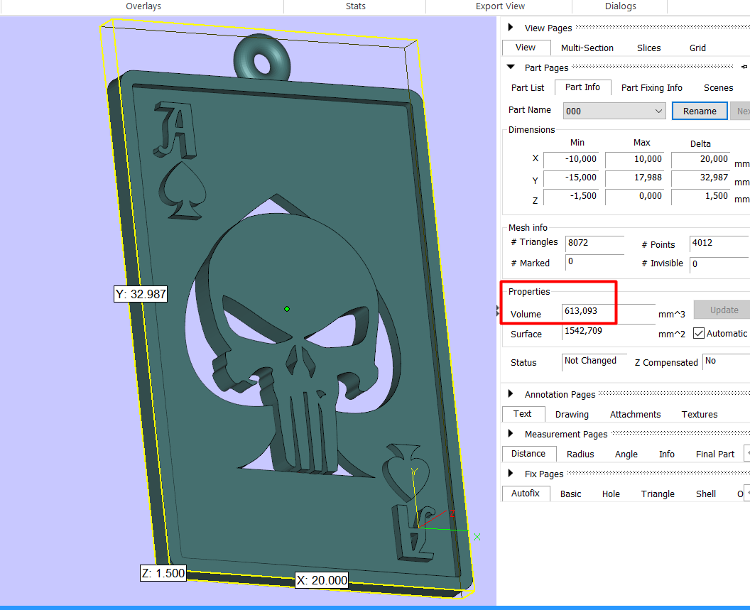 Skull Ace of Spades Playing Card Pendant — view 4
