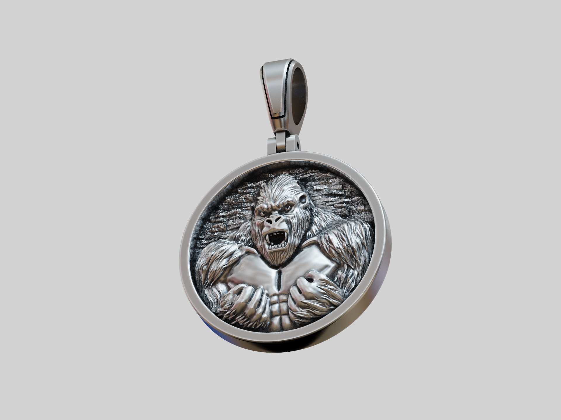 Primal Gorilla High Relief Medallion — view 7