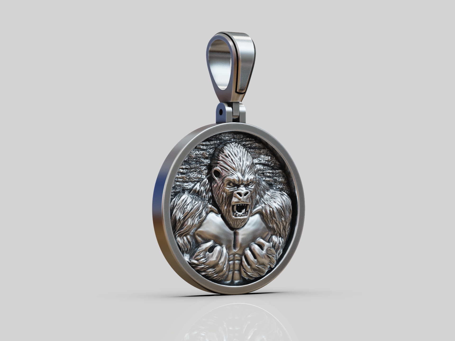 Primal Gorilla High Relief Medallion — view 6