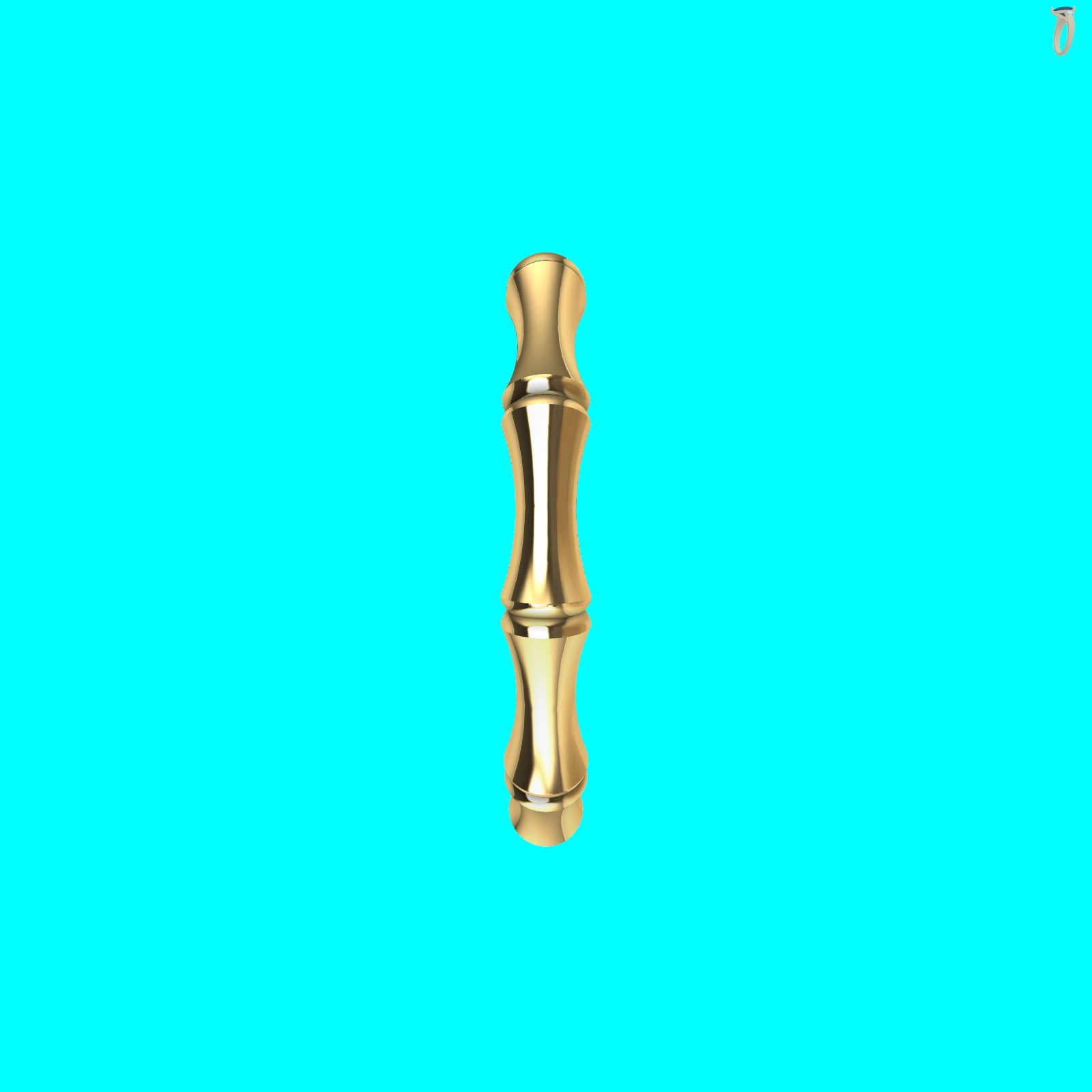 Bamboo Stalk Band Ring 3D MODEL — view 5